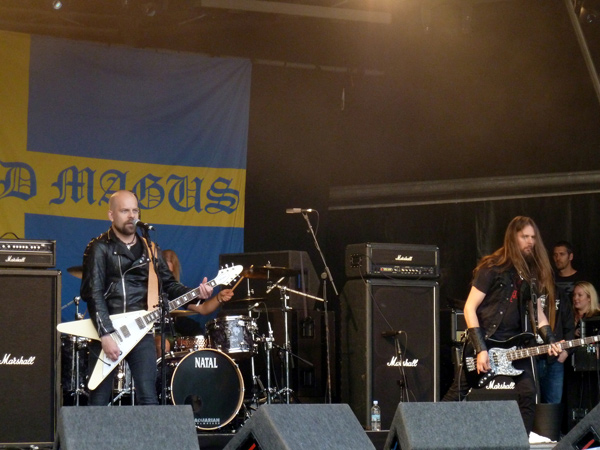 Grand Magus on stage at High Voltage