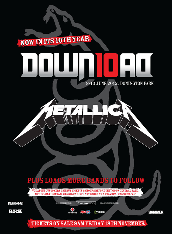 Download 2012 Metallica Poster The first Download Festival 2012 Poster featuring Metallica