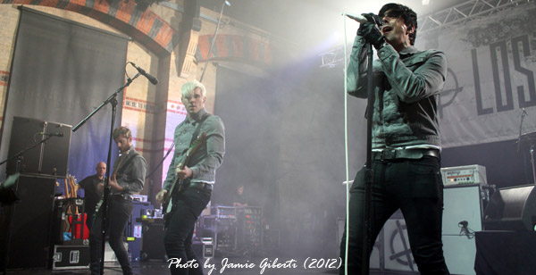 Lostprophets on stage at the Cambridge Corn Exchange May 2012
