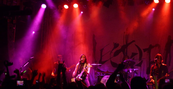 Halestorm on stage at Islington Academy London September 2012