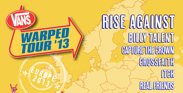 Vans Warped Tour 2013 UK Top Of The Poster
