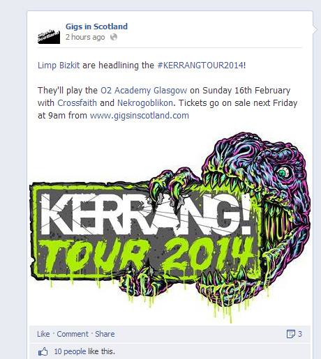 Gigs In Scotland Kerrang Tour 2014 Screen Capture