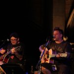 Jaret Reddick & Erik Chandler from Bowling For Soup on stage at Union Chapel, London, October 2013