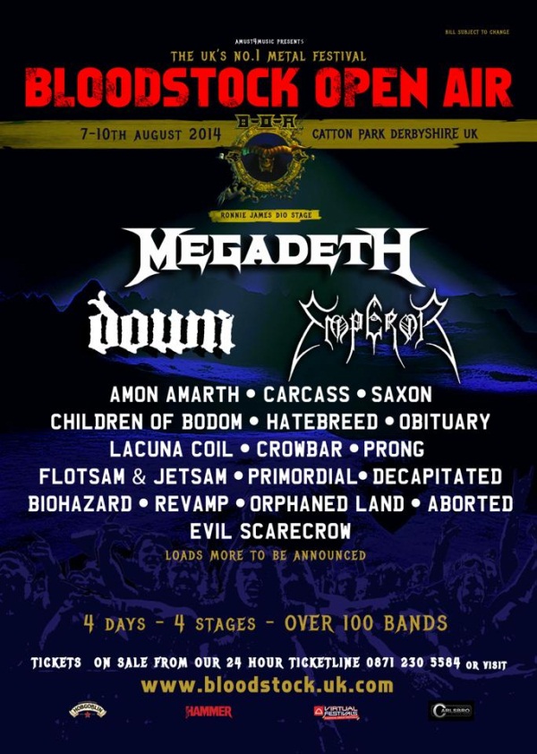 Bloodstock Festival 2014 January 14th Latest Poster