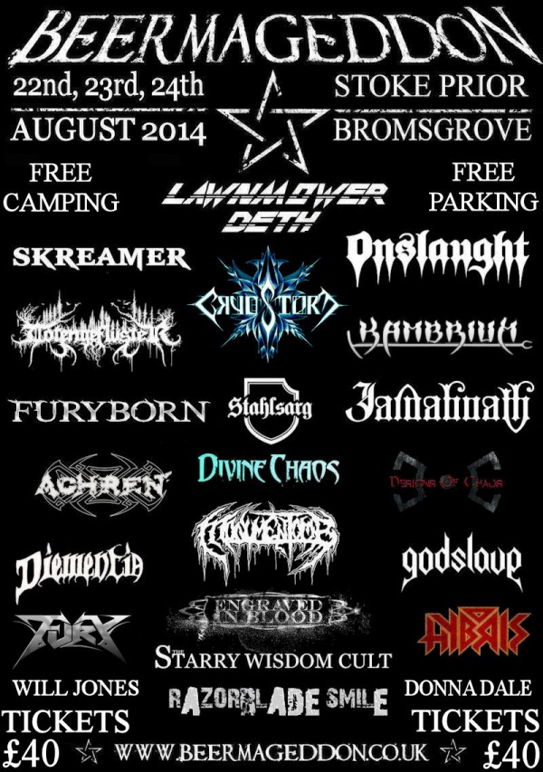 Beermageddon Festival 2014 Line Up Poster