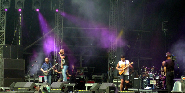 Killswitch Engage on stage at Download Festival 2014