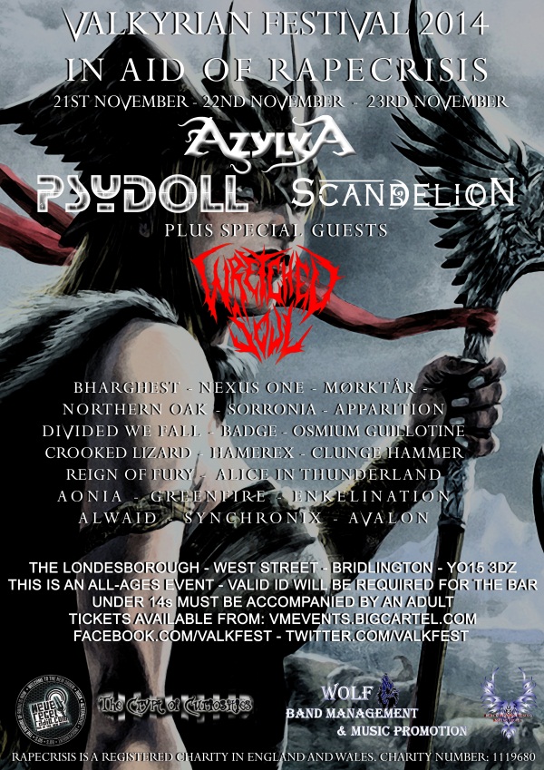 Valkyrian Festival 2014 Line Up Poster