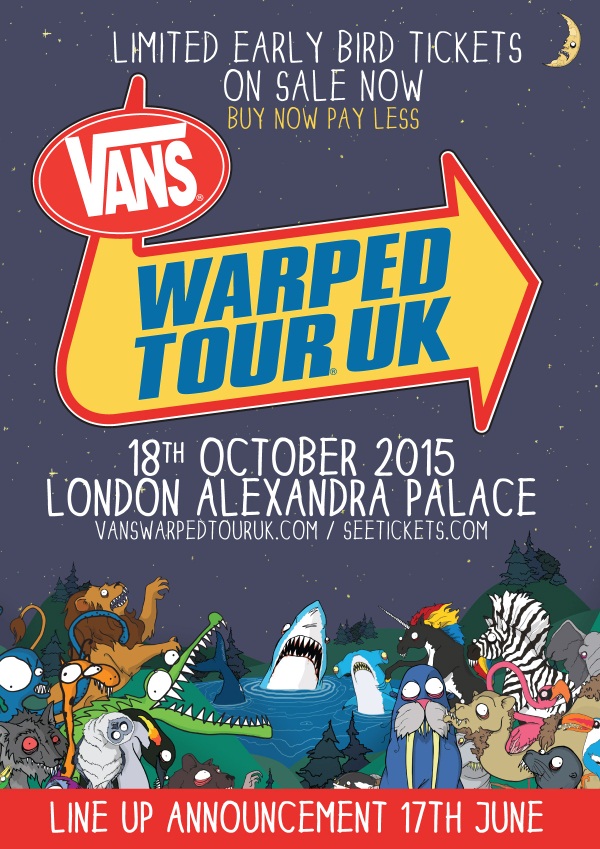 Vans Warped Tour UK 2015 First Poster