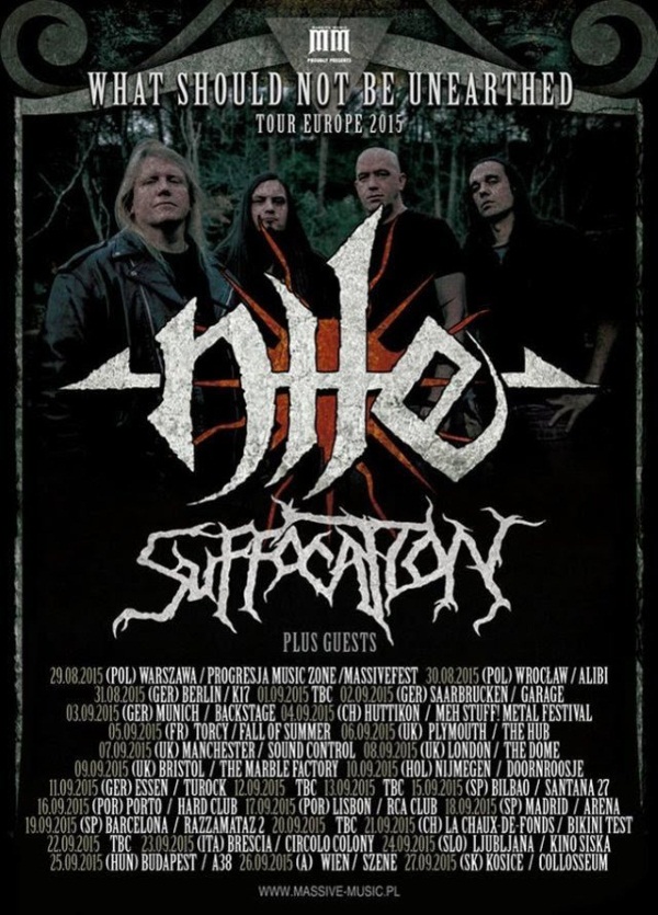 Nile Suffocation European Tour Poster 2015