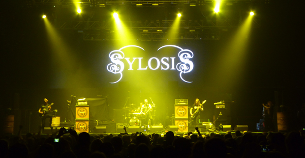 Sylosis on stage at Wembley Arena November 2015