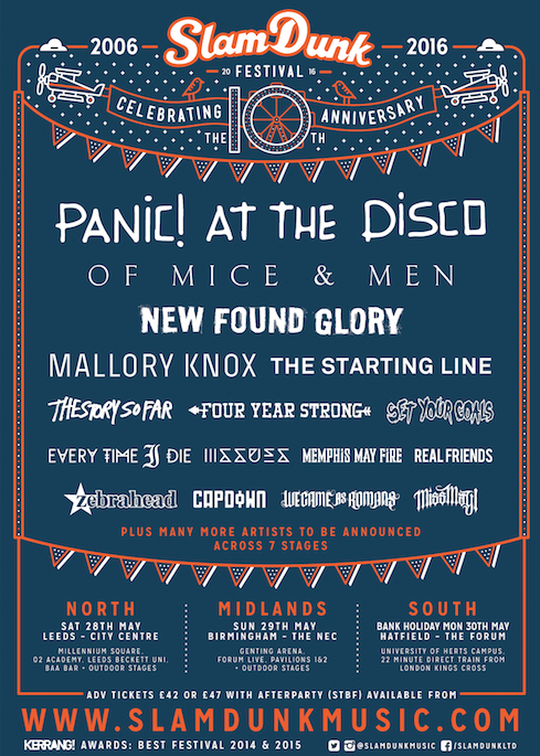 Slam Dunk Festival 2016 2nd Announcement Poster