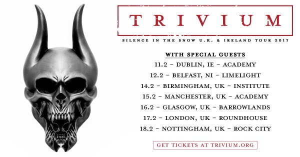 Trivium 2017 UK Tour Poster Admat