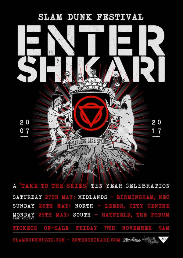 Slam Dunk Festival 2017 Enter Shikari Headline Poster