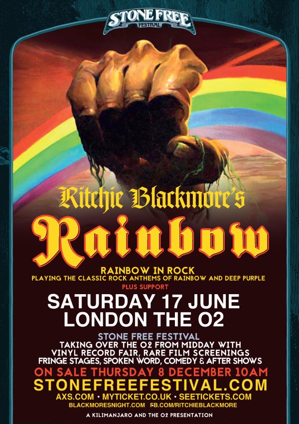 Ritchie Blackmore's Rainbow Stone Free Festival 2017 Poster