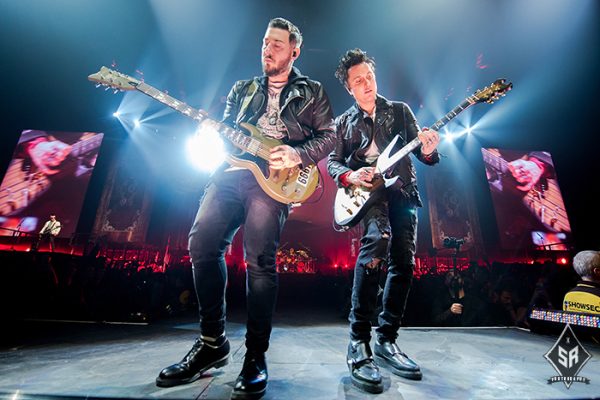 Avenged Sevenfold on stage at Manchester Arena 16th January 2017