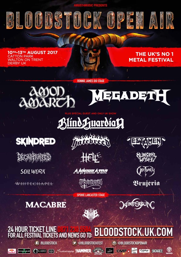 Bloodstock Festival 2017 End Of January Line Up Poster