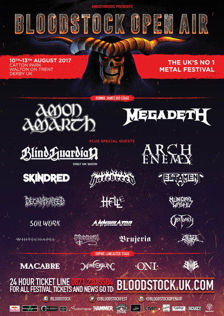 Bloodstock Open Air Festival 2017 6th Line up poster