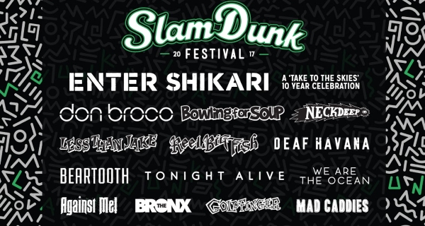 Slam Dunk Festival 2017 End Of Feb Line Up Poster Header Image