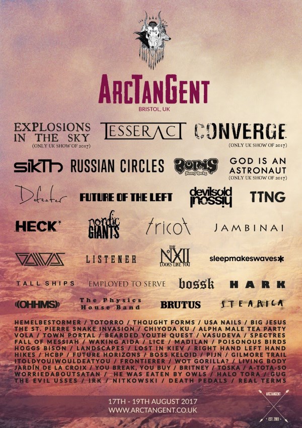 ArcTanGent Festival 2017 Final Poster