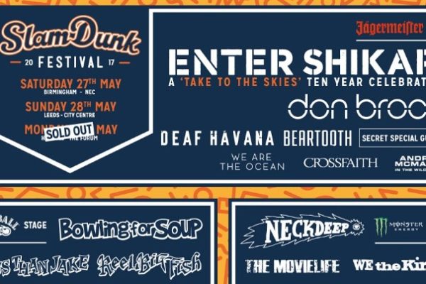 Slam Dunk Festival 2017 Stage Splits Poster Header Image