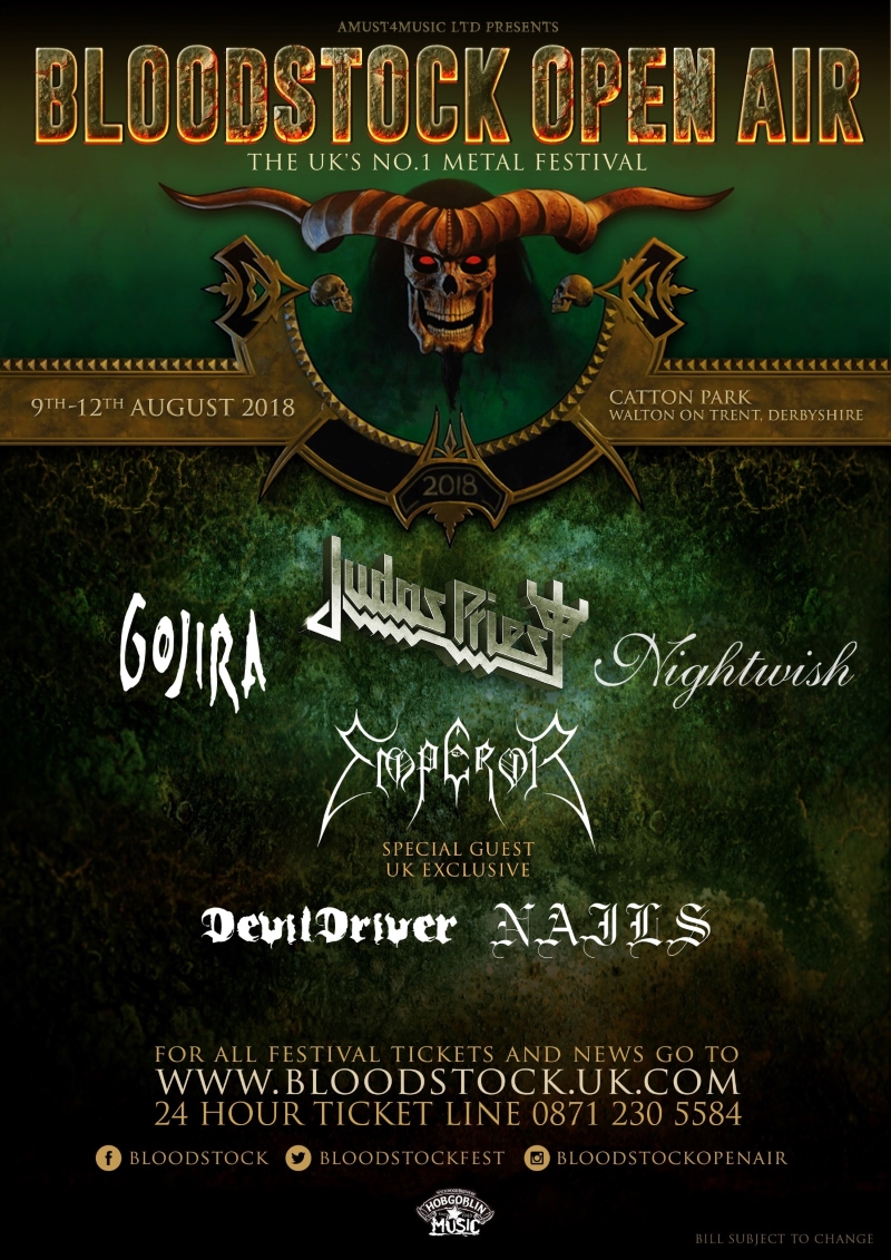 Bloodstock Open Air 2018 Festival Poster - Emperor