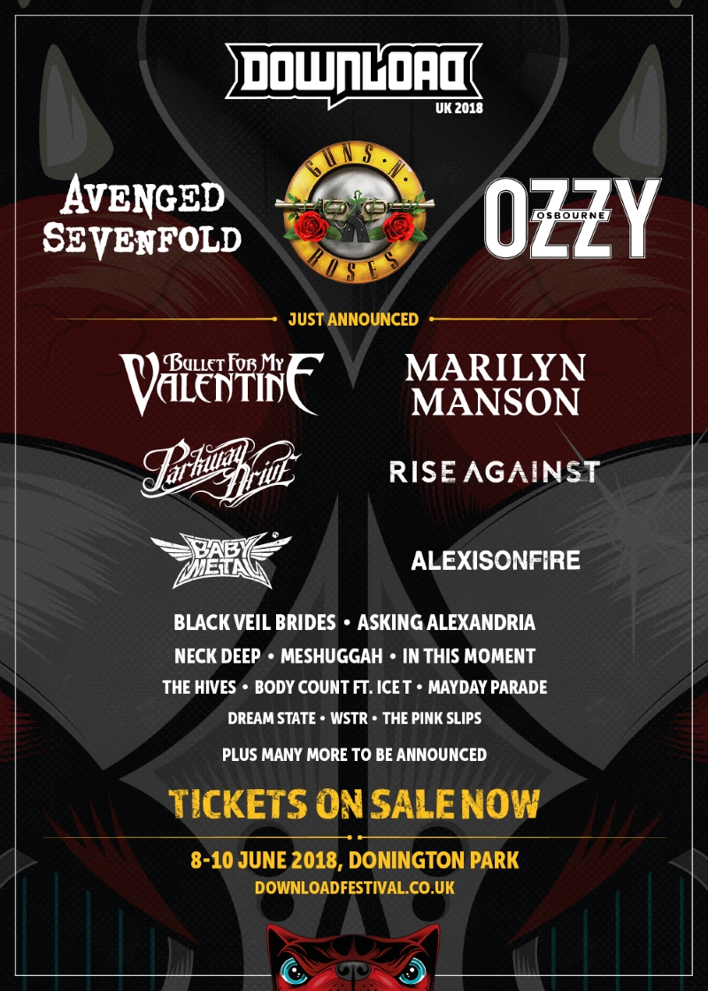 Download Festival 2018 Second Line Up Poster