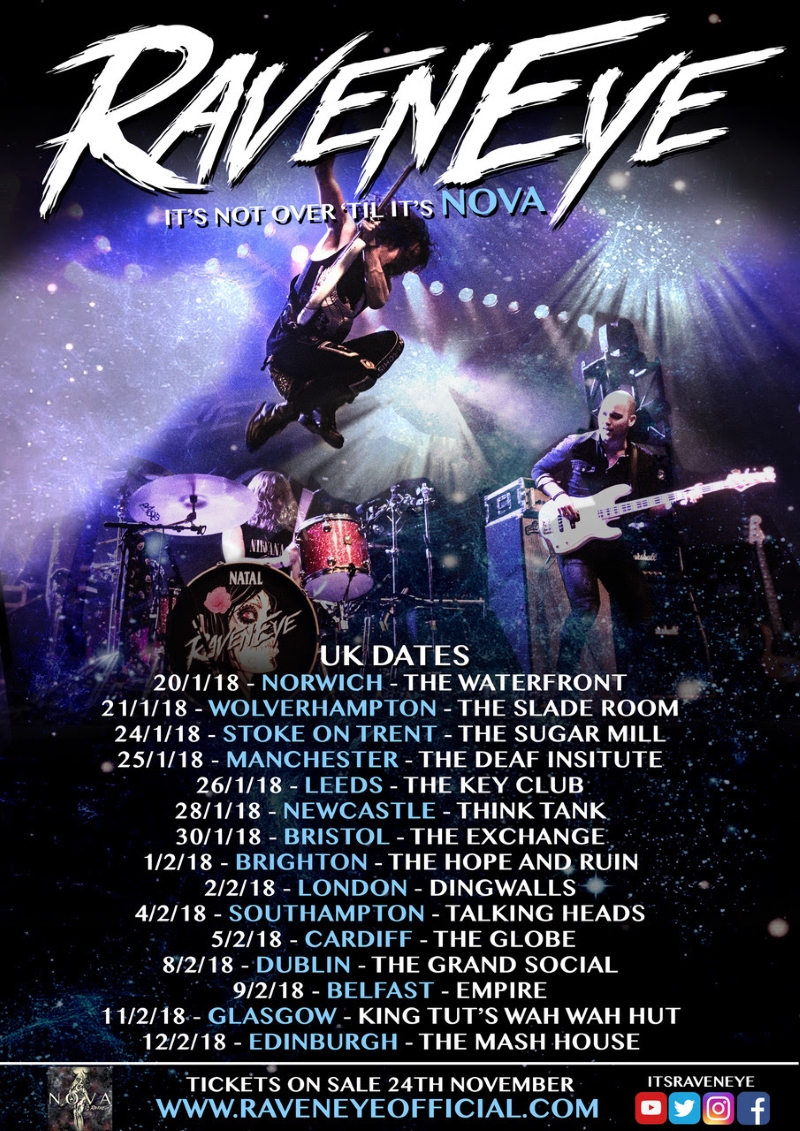 RavenEye 2018 UK Tour Poster