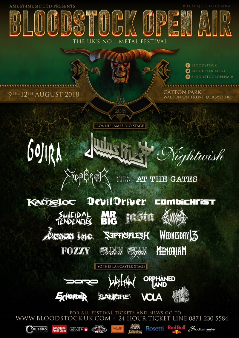 Bloodstock 2018 BOA poster 23 Jan
