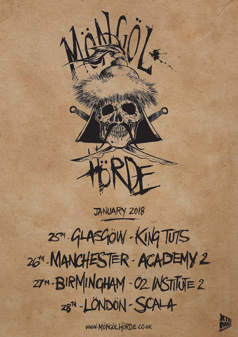 Mongol Horde 2018 Jan UK Tour Poster