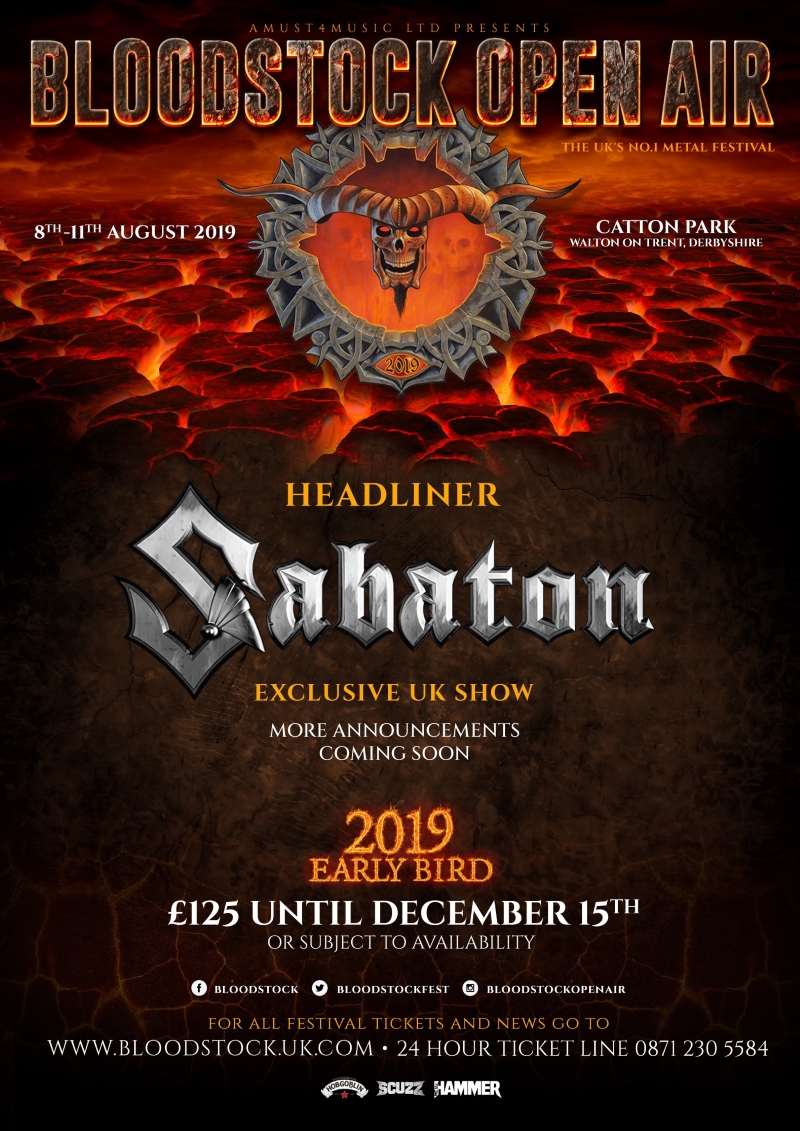 Bloodstock Open Air Festival 2019 Sabaton Poster