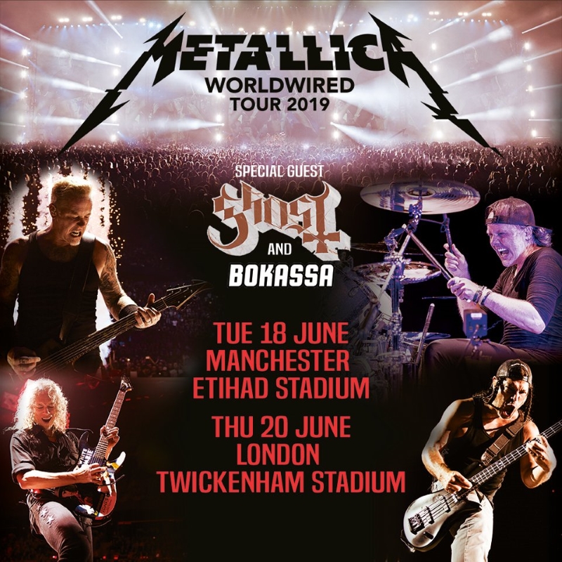Metallica 2019 Worldwired Tour UK Shows Poster