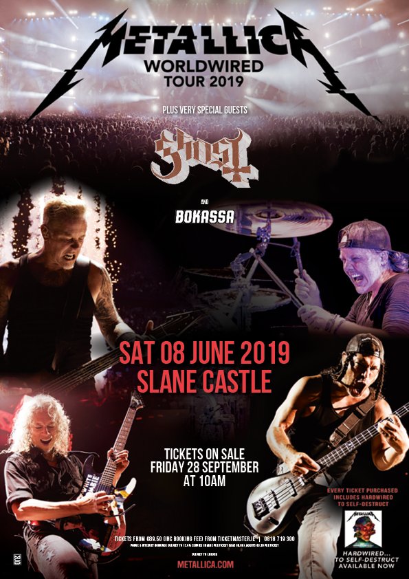 Metallica Slane Castle 2019 Worldwired Tour Poster