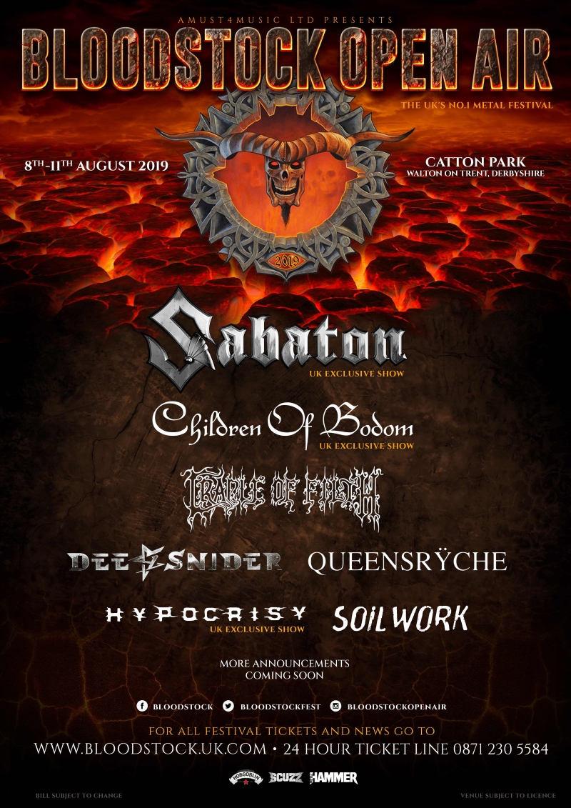 Bloodstock Open Air Festival 2019 BOA poster 9 Oct 2018