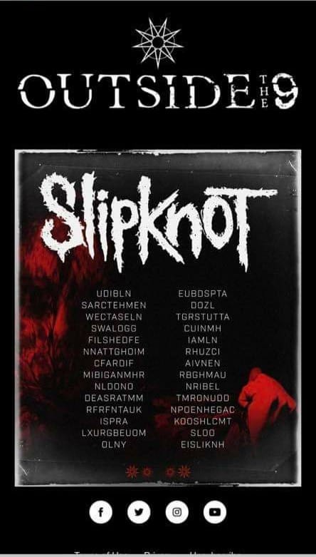 Slipknot 2020 European Scrambled Tour Dates Outside The 9