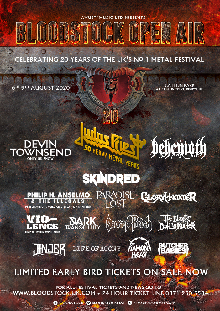 Bloodstock Open Air Festival 2020 - All Headliners Announcement Poster