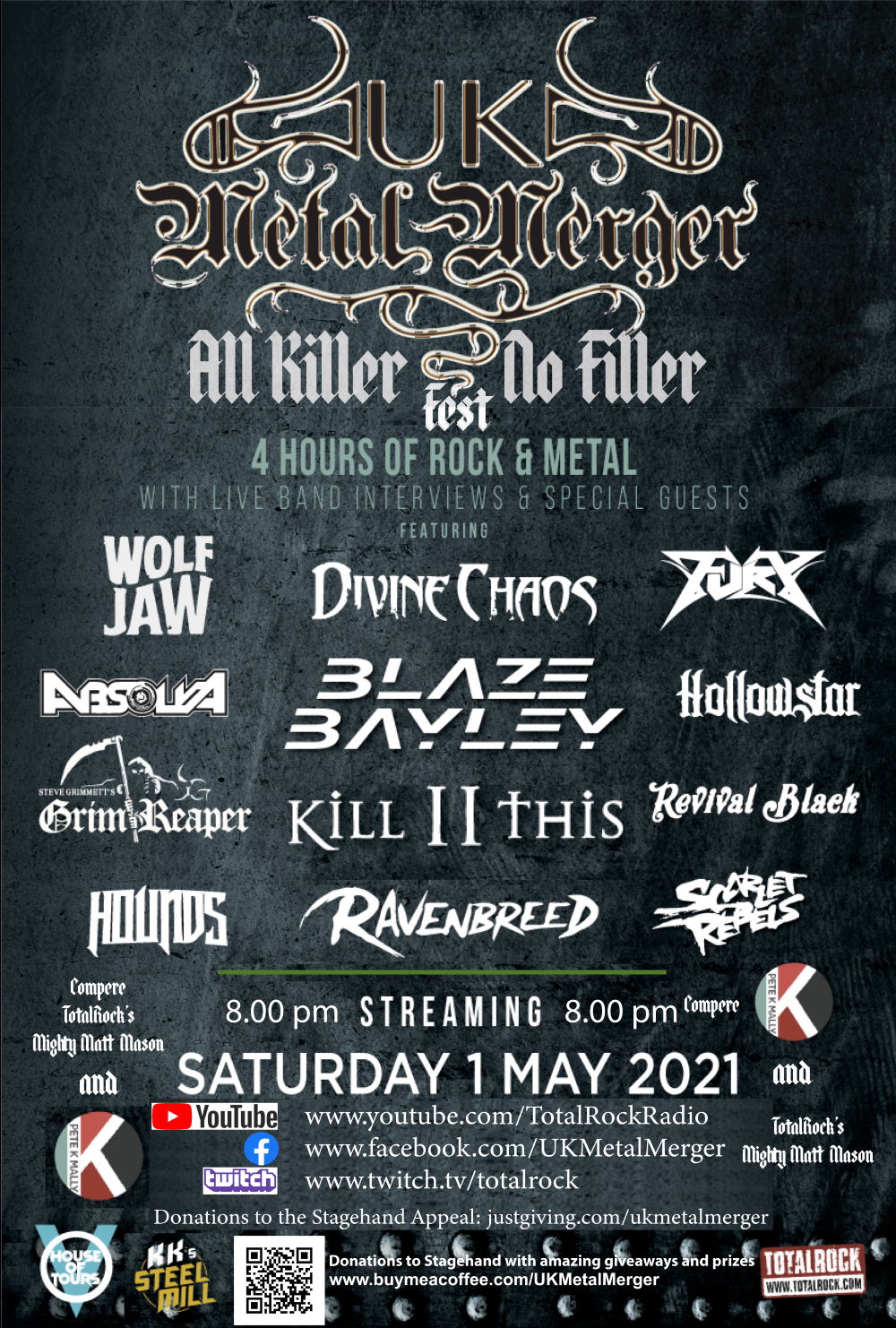 UK Metal Merger All Killer No Filler Fest 1st May 2021 Poster