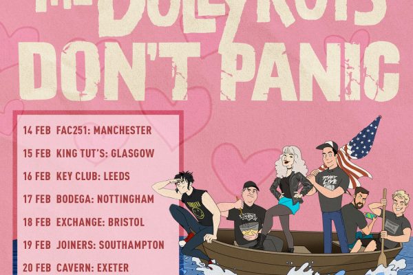 The Dollyrots Don't Panic February 2023 UK Tour Poster Square