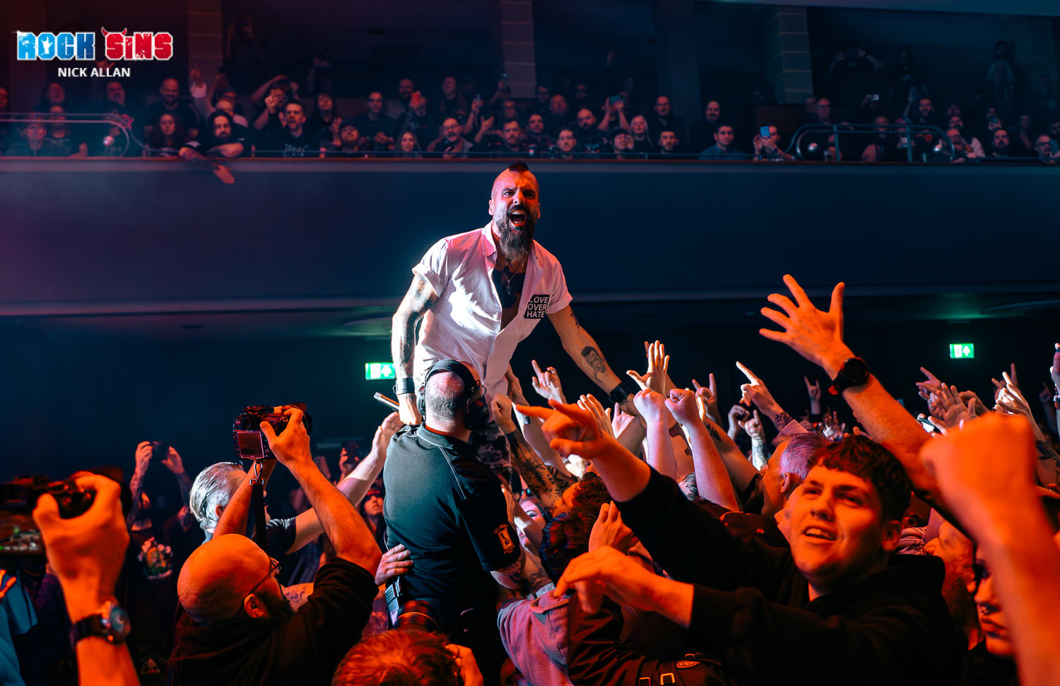 Jesse Leach of Killswitch Engage in the crowd at The Halls, Wolverhampton, 9th October 2025 by Nick Allan